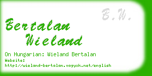 bertalan wieland business card